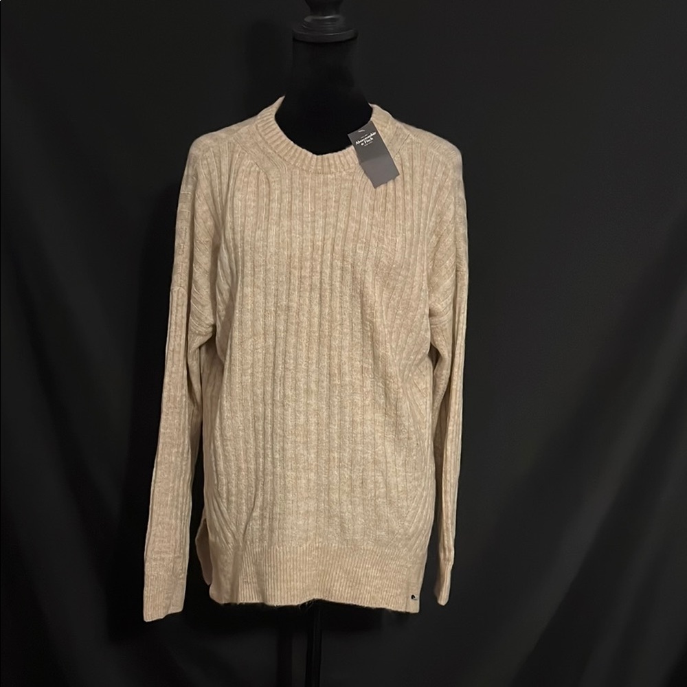 Oversized Cozy Beige Abercrombie Sweater